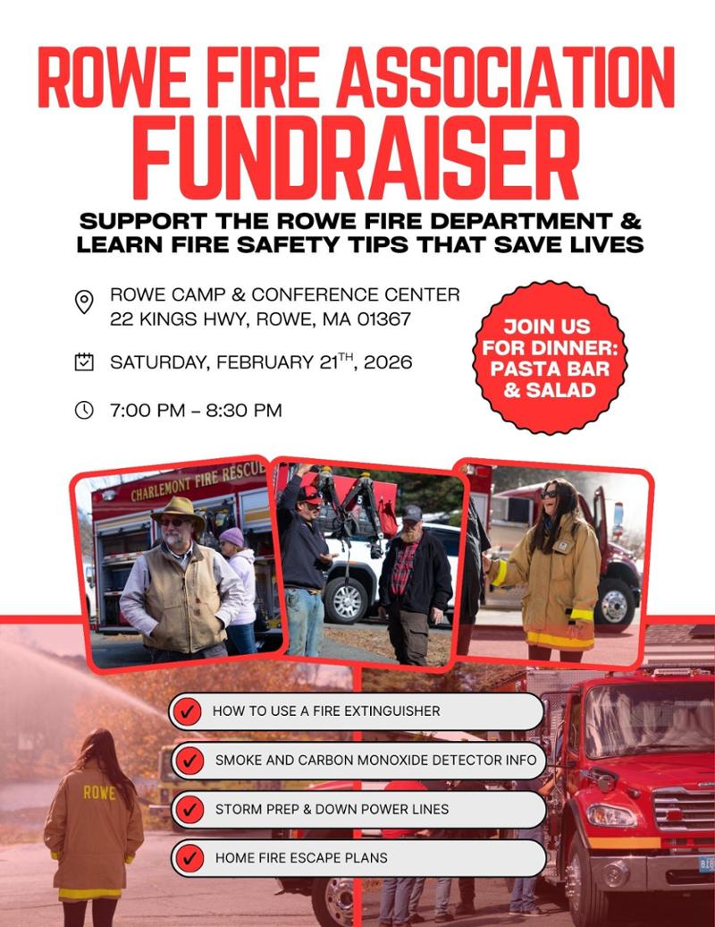 Rowe Fire Association FUNDRAISER
