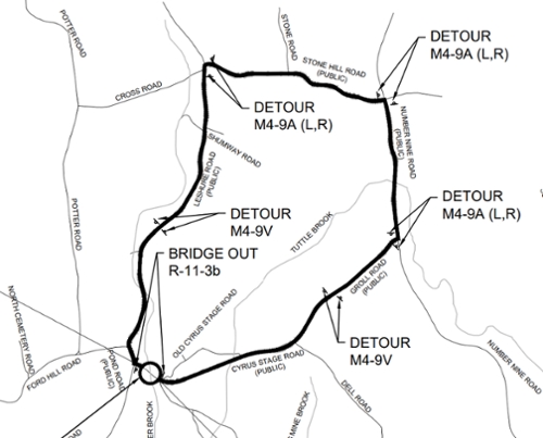 Cyrus Stage Road Bridge Closure